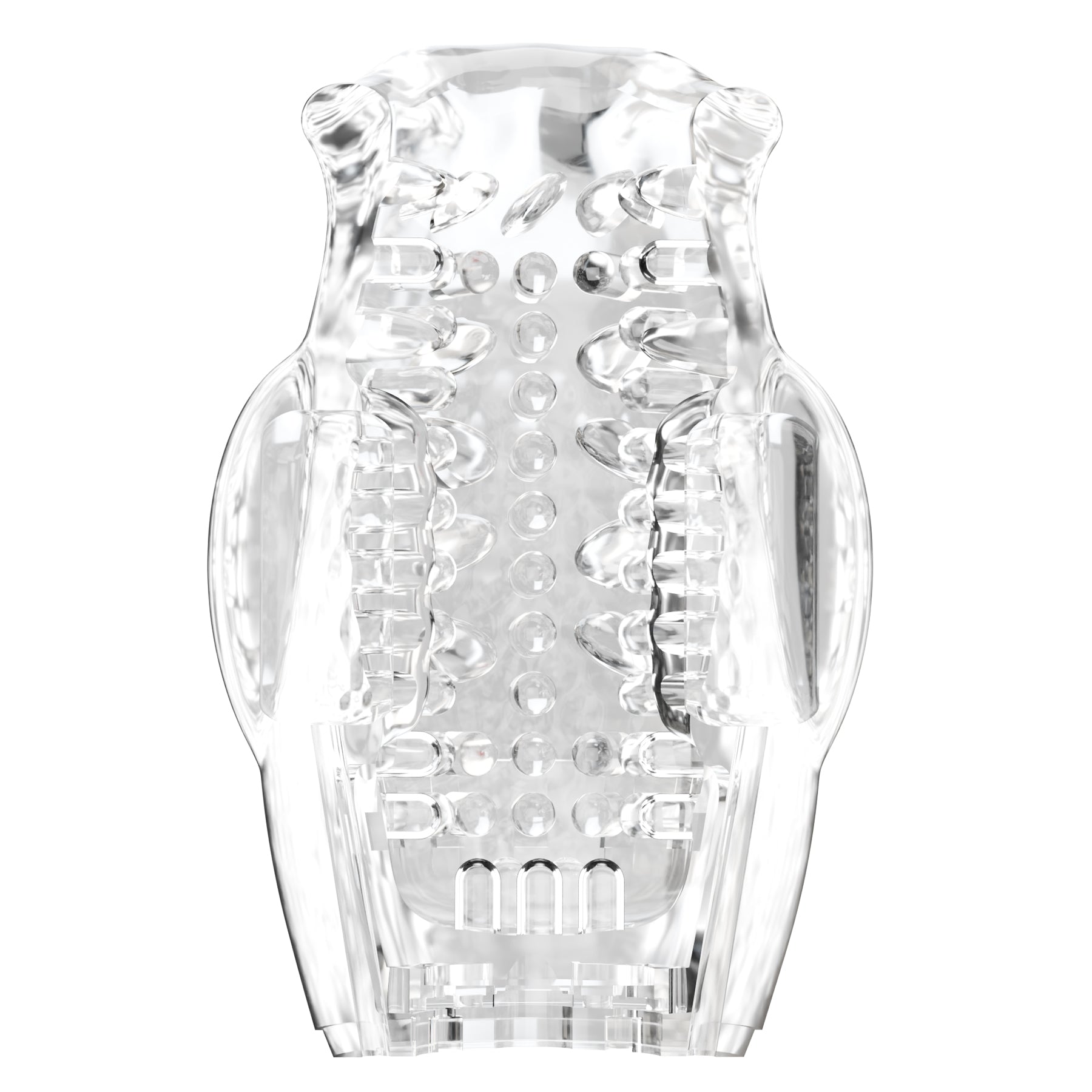 Adam & Eve Pleasure Pro 3000 Rotating & Thrusting Vibro Stroker - Clear/Red