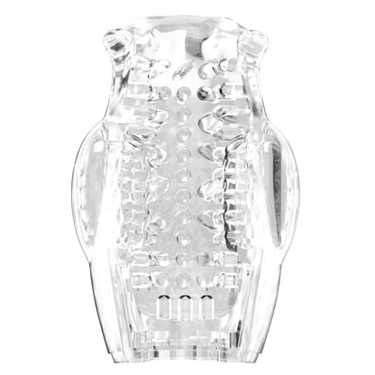 Adam & Eve Pleasure Pro 3000 Rotating & Thrusting Vibro Stroker - Clear/Red