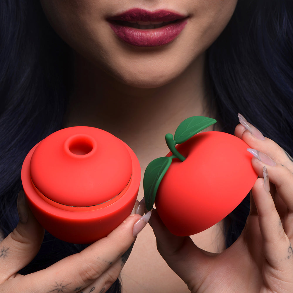 Shegasm 6X Forbidden Apple Clit Stimulator – Red – Silicone – Waterproof