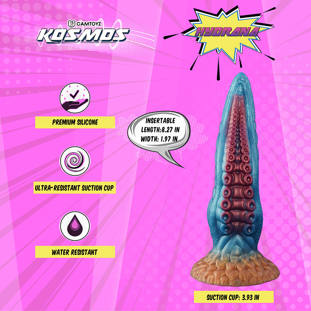 Camtoyz Hydrana Dildo – Multi-Color Silicone Dildo with Suction Cup