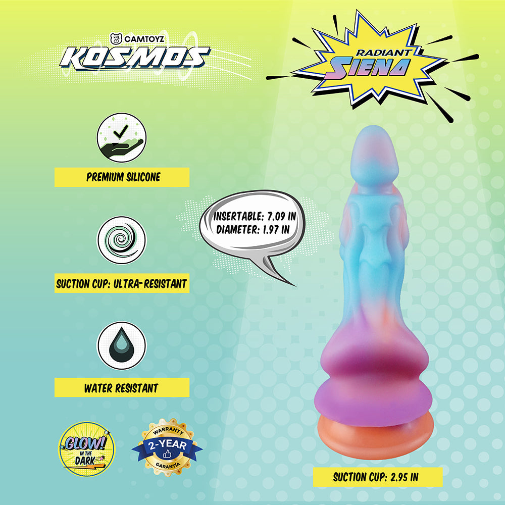 Camtoyz Siena Dildo – Multi-Color, Textured Design