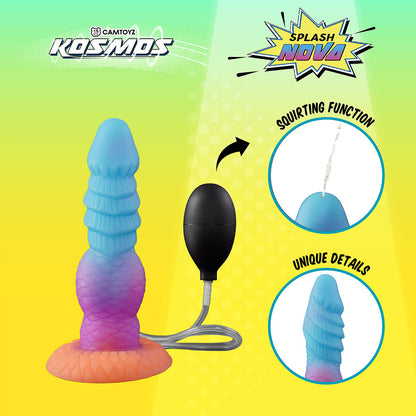 Camtoyz Splash Nova Dildo with Pump Function - Multi-Color