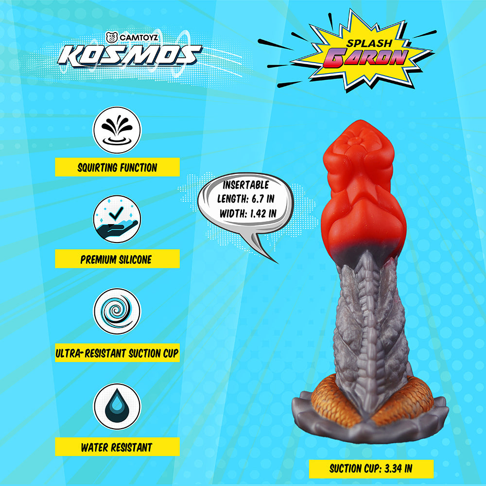 Camtoyz Splash Garon Fantasy Dildo with Suction Cup Base – Multi-Color