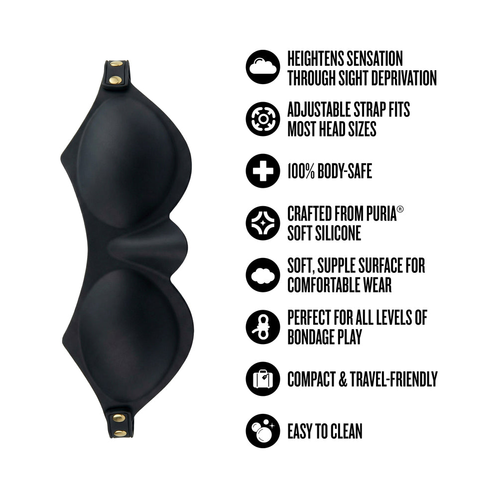 Temptasia Ardor Blindfold – Black – Body-Safe Silicone for Sensory Play