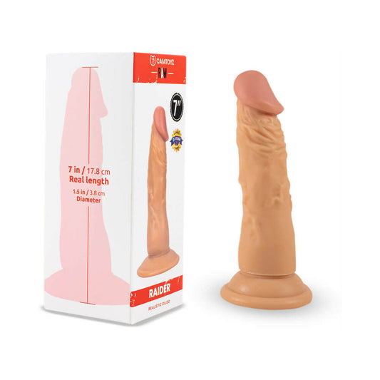 Camtoyz Raider Realistic Dildo – Flexible Design – Vanilla/Ivory/Beige
