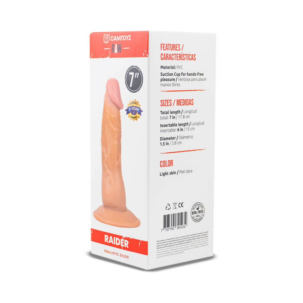 Camtoyz Raider Realistic Dildo – Flexible Design – Vanilla/Ivory/Beige