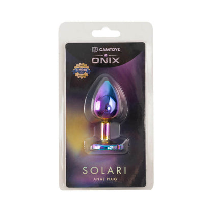Camtoyz Iridescent Anal Plug Solari – Multi-Color Metal Anal Plug with Heart-Shaped Base