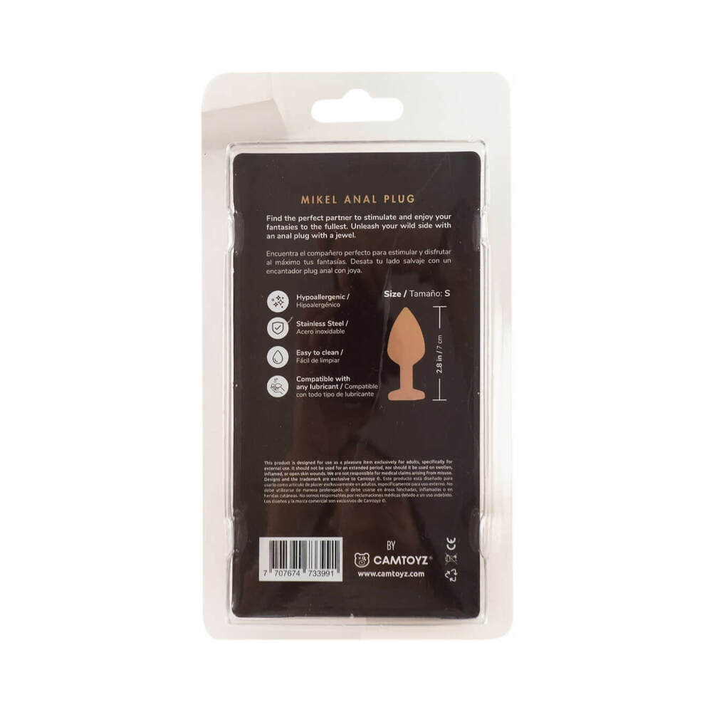 Camtoyz Onix Mikel Anal Plug – Copper – Small Size with Embedded Jewel