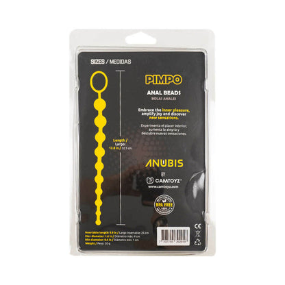 Camtoyz Black Pimpo Anal Beads – Non-Vibrating Anal Beads for Comfortable Insertion