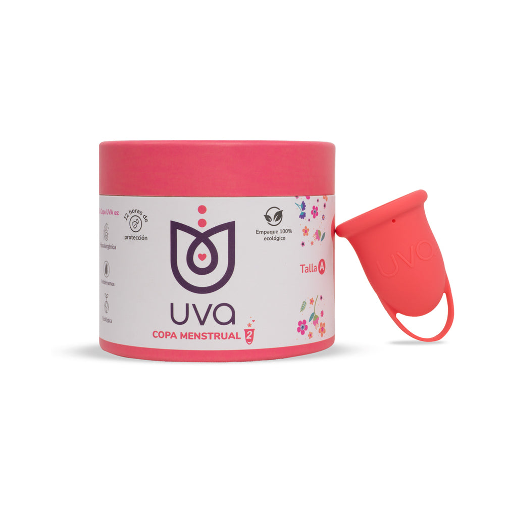 Uva Menstrual Cup Set - Hot Pink - Medical Grade Silicone