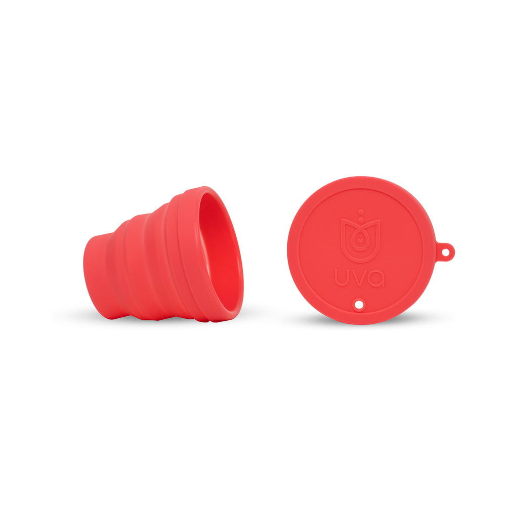 Uva Menstrual Cup Set - Hot Pink - Medical Grade Silicone