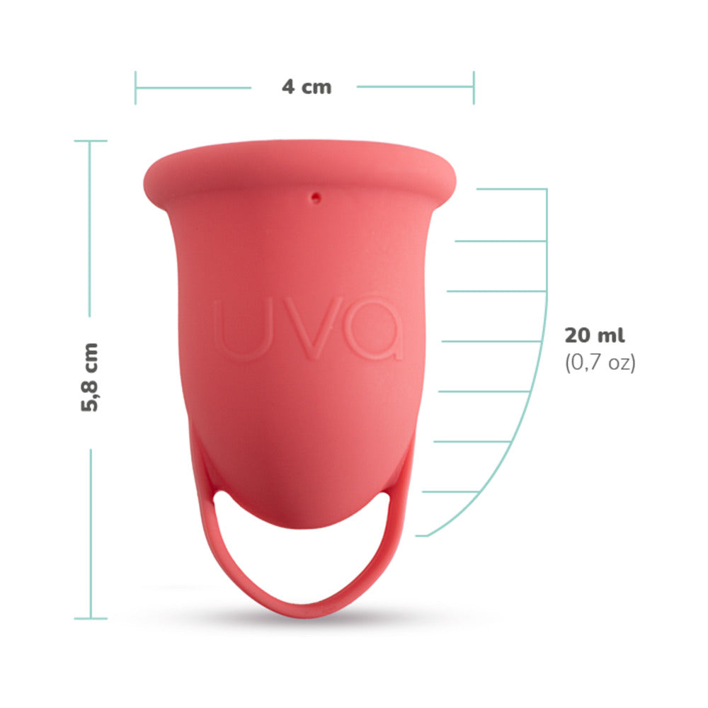 Uva Menstrual Cup Set - Hot Pink - Medical Grade Silicone