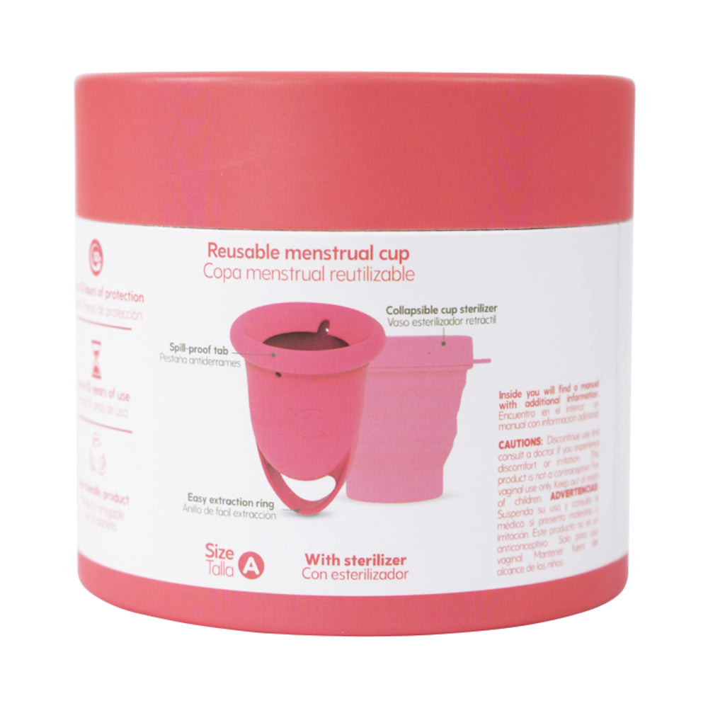 Uva Menstrual Cup Set - Hot Pink - Medical Grade Silicone