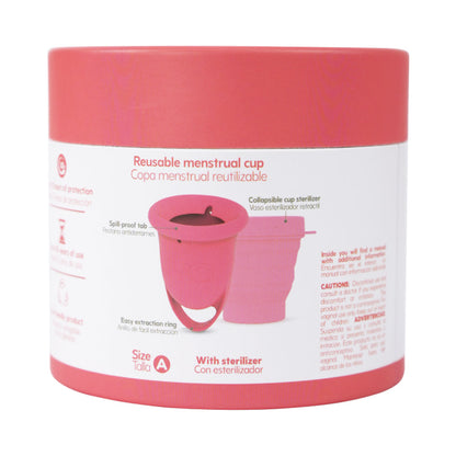 Uva Menstrual Cup Set - Hot Pink - Medical Grade Silicone