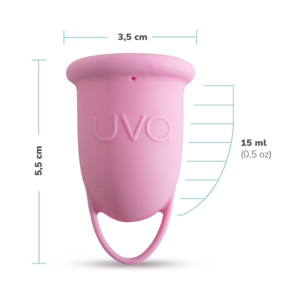 Uva Cup 0 Menstrual Cup Set – Light Pink – Reusable and Safe