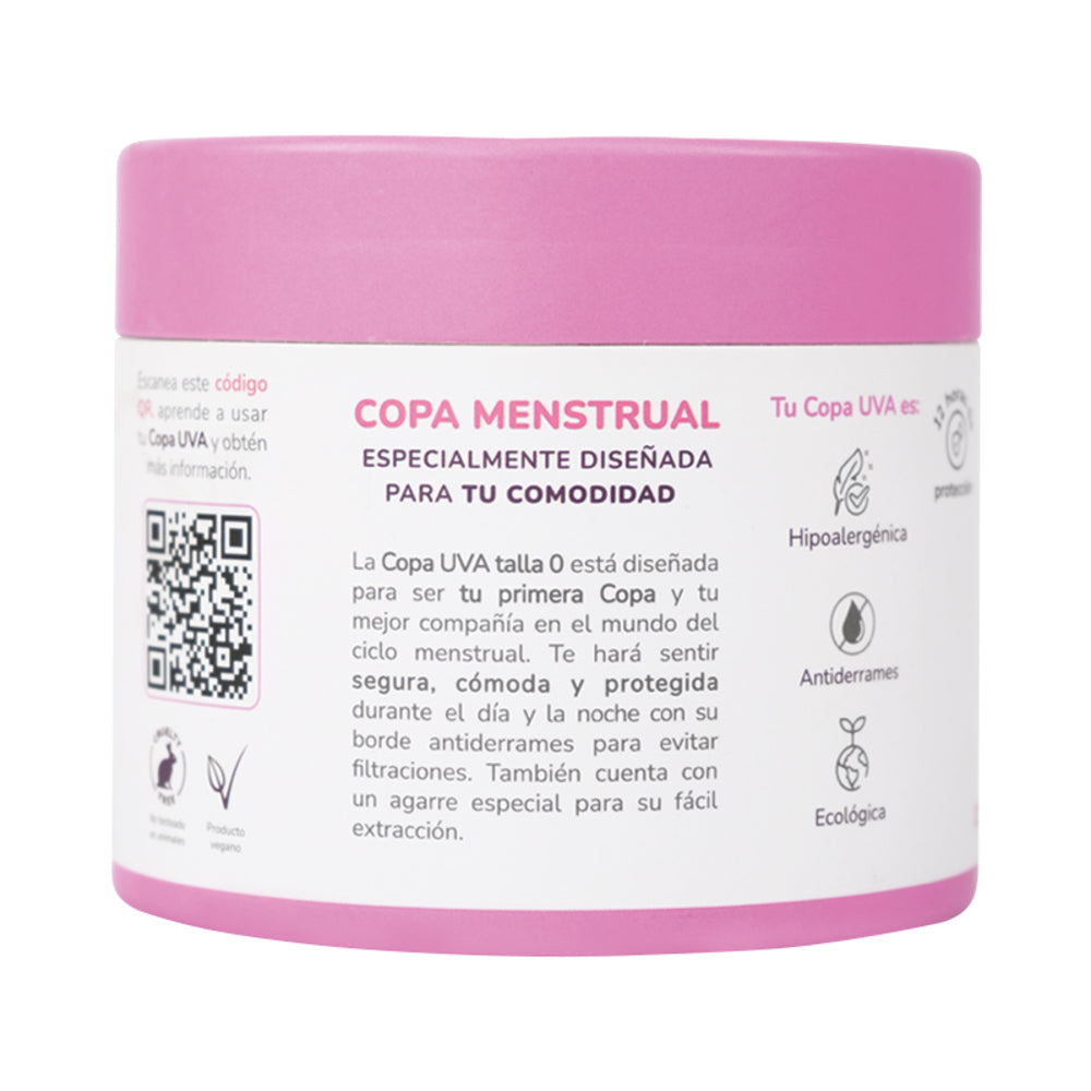 Uva Cup 0 Menstrual Cup Set – Light Pink – Reusable and Safe