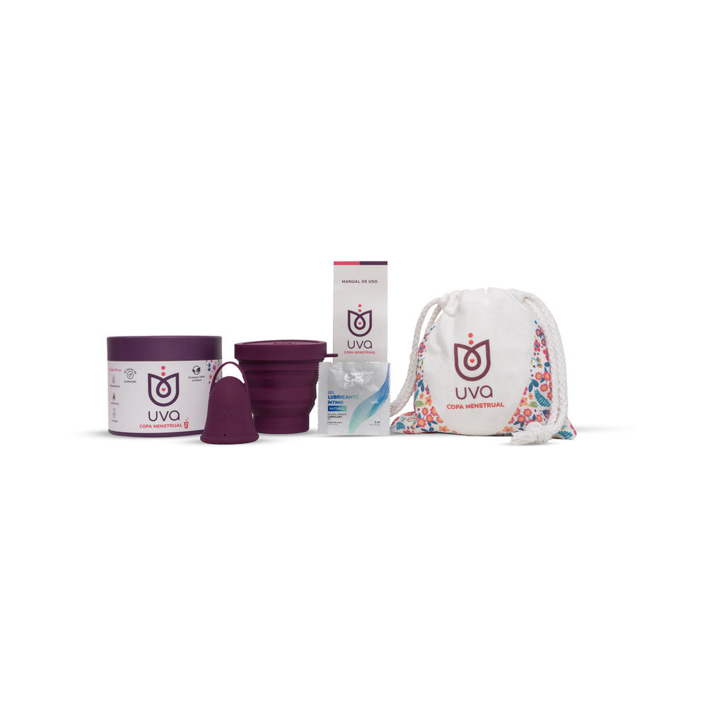 Uva Cup B Menstrual Cup Set - Purple - Medical Grade Silicone