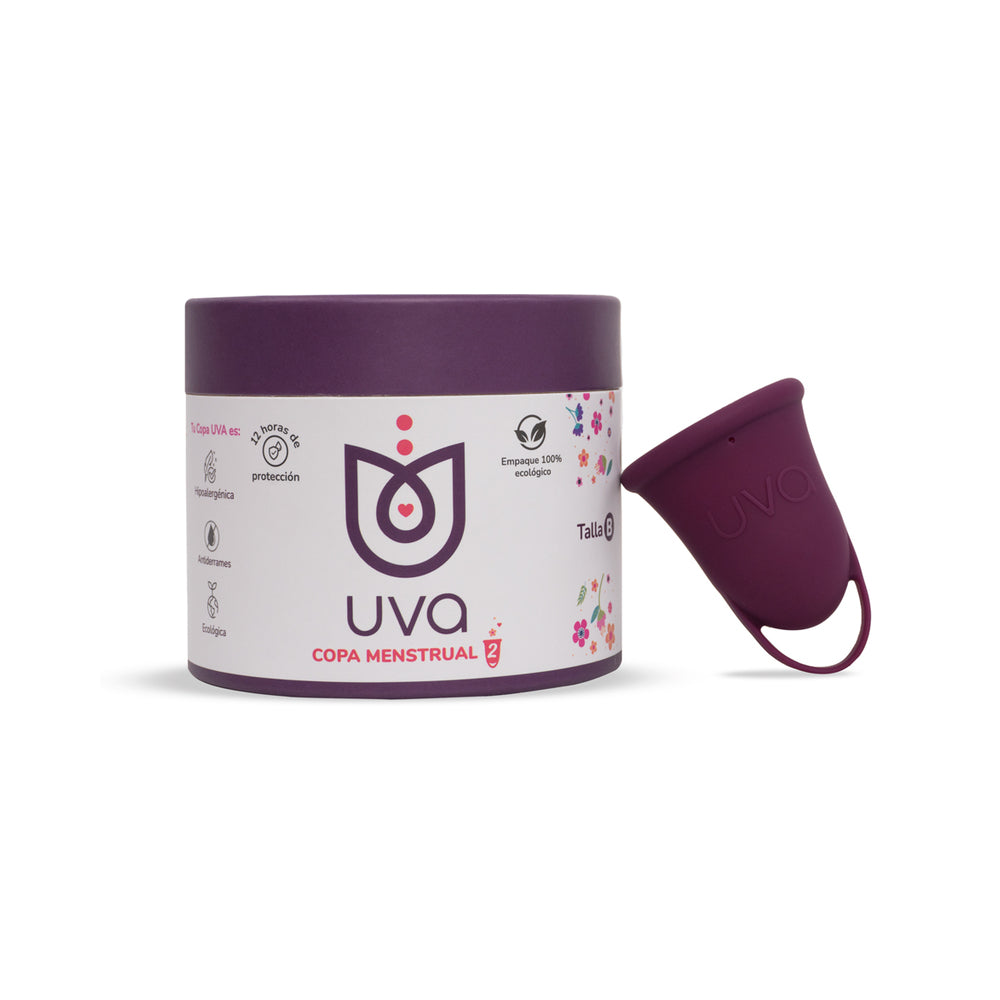 Uva Cup B Menstrual Cup Set - Purple - Medical Grade Silicone