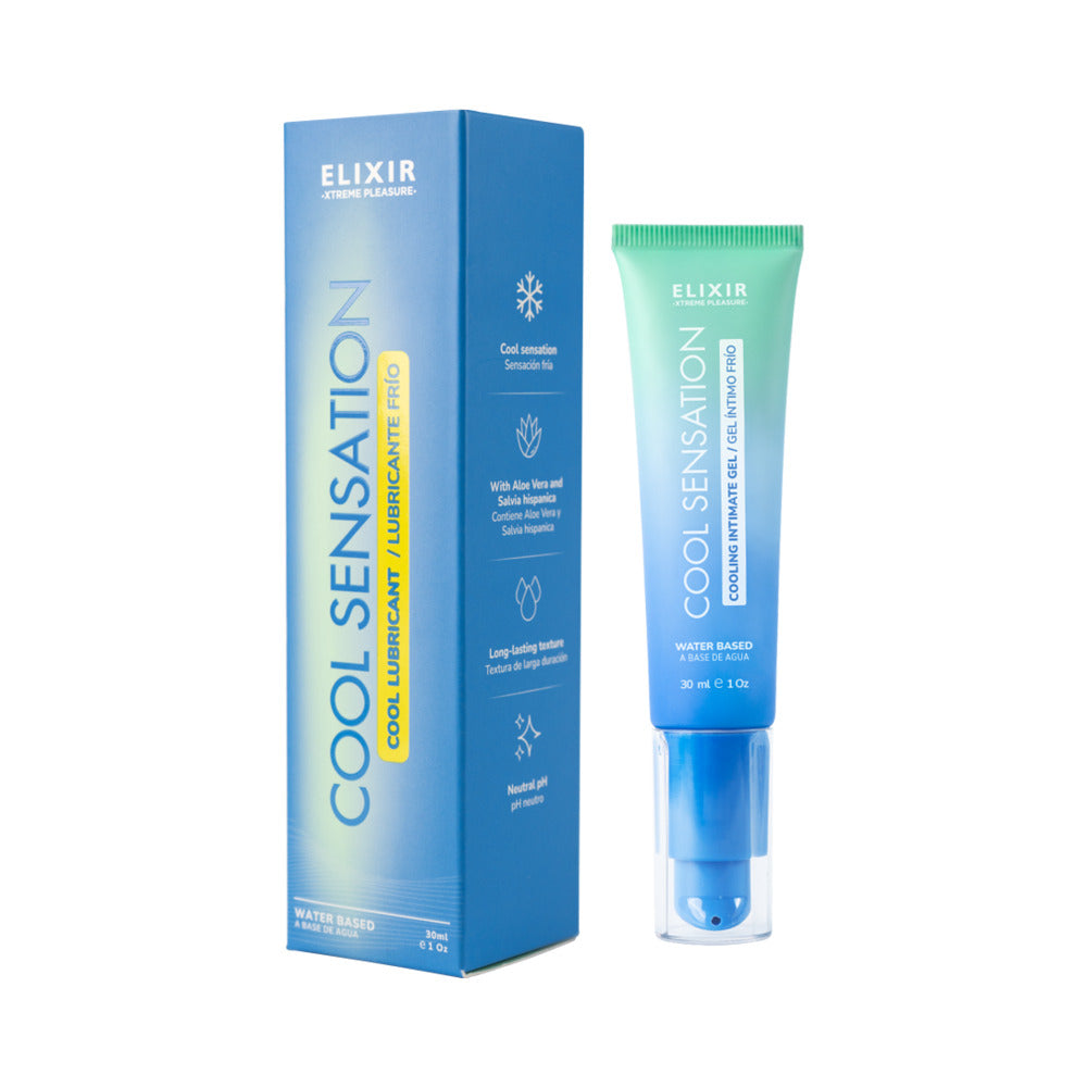 Elixir Cool Sensation Intimate Gel – Water-Based Lubricant with Cooling Effect – 0.5 oz