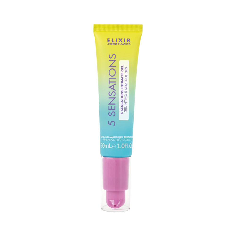 Elixir 5 Sensations Intimate Gel – Cooling, Warming, and Flavorful – 0.5 oz
