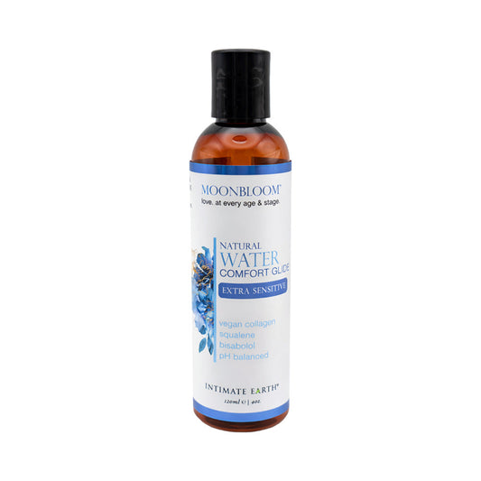 Intimate Earth Moonbloom Water Comfort Glide - Extra Sensitive Personal Lubricant - 4 oz