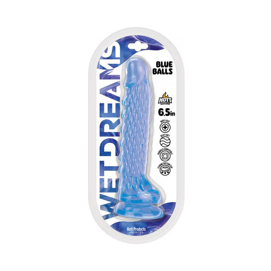 Hott Products Blue Balls Jelly Dildo 6.5 in. – Special Textured Design