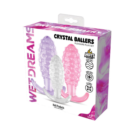 Wet Dreams Crystal Ballers Tri-Color Textured Tushy Trainer Kit – Assorted Colors