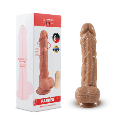 Camtoyz Raw Parker Realistic Vibrating Dildo – Tan
