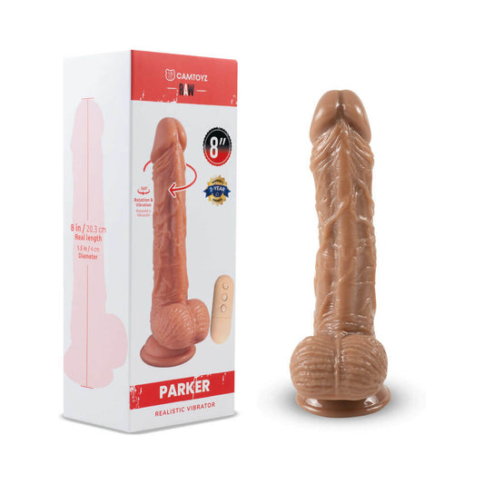 Camtoyz Raw Parker Realistic Vibrating Dildo – Tan