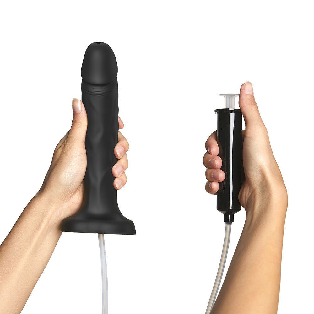 Strap-On-Me Squirting Cum Realistic Dildo Large – Black