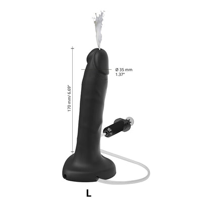 Strap-On-Me Squirting Cum Realistic Dildo Large – Black