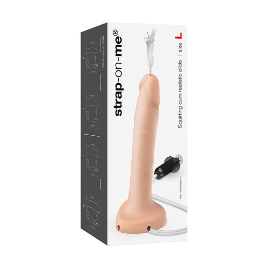 Strap-On-Me Squirting Cum Realistic Dildo Large – Vanilla