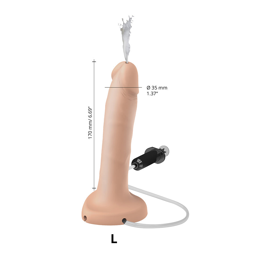 Strap-On-Me Squirting Cum Realistic Dildo Large – Vanilla