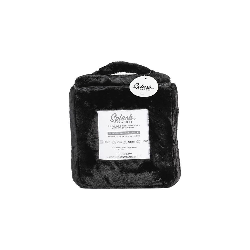 Splash Blanket Furlush Medium Waterproof Blanket - Black