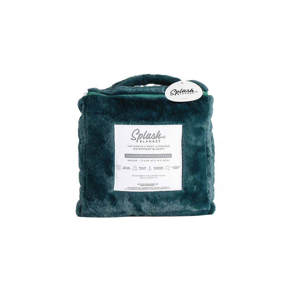 Splash Blanket Furlush Medium Waterproof Blanket – Emerald Green