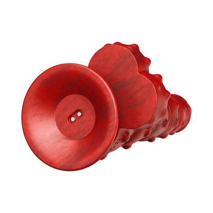 Tentra Rengol Studded Demon Thrusting Dildo – Red – 10 Vibration Modes