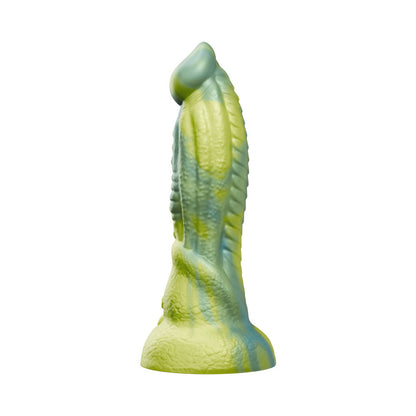 Tentra Rithen Reptilian Thrusting Dildo – Green – 10 Vibration Modes, 3 Thrust Speeds