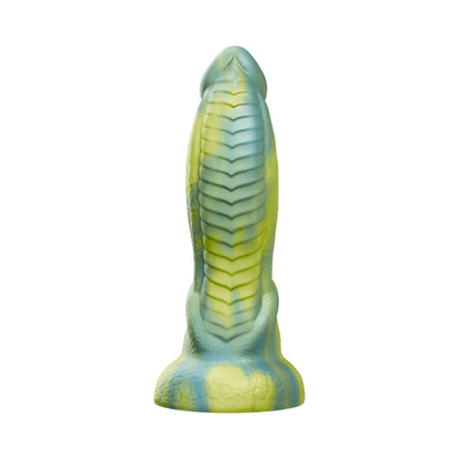 Tentra Rithen Reptilian Thrusting Dildo – Green – 10 Vibration Modes, 3 Thrust Speeds