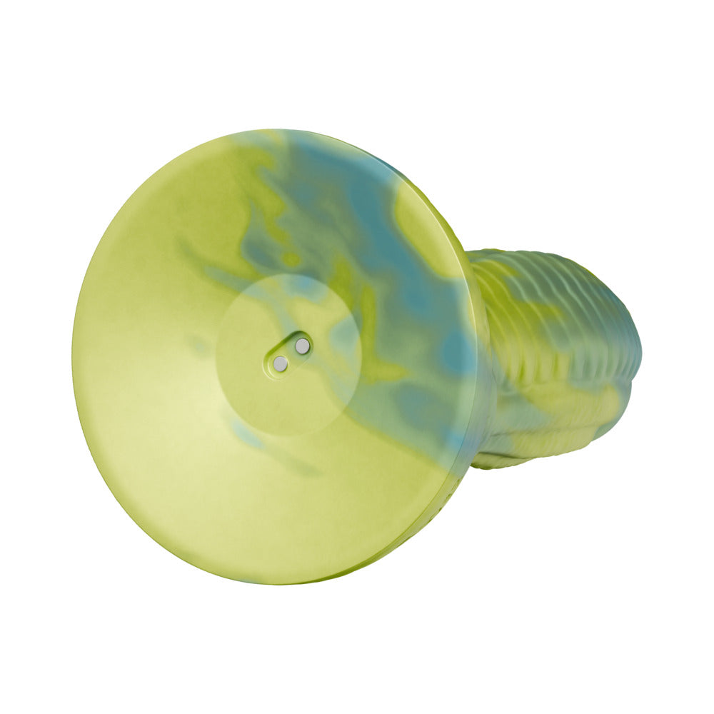 Tentra Rithen Reptilian Thrusting Dildo – Green – 10 Vibration Modes, 3 Thrust Speeds