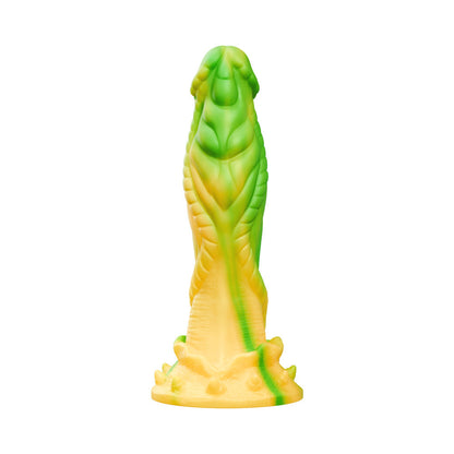 Tentra Bozar Snapping Turtle Thrusting Dildo - Yellow - 10 Vibration Modes, 3 Thrust Speeds