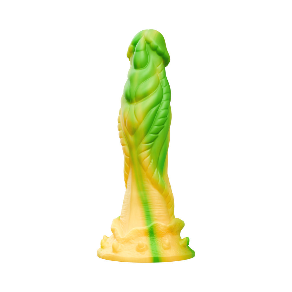 Tentra Bozar Snapping Turtle Thrusting Dildo - Yellow - 10 Vibration Modes, 3 Thrust Speeds