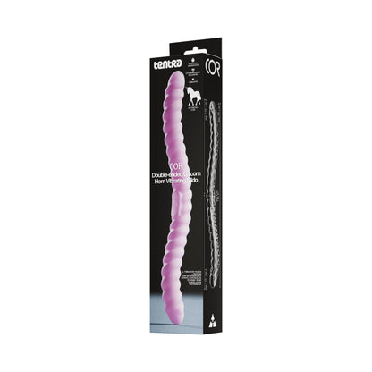 Tentra Cor Unicorn Horn Double-Ended Vibrating Dildo – Pink – 10 Vibration Modes