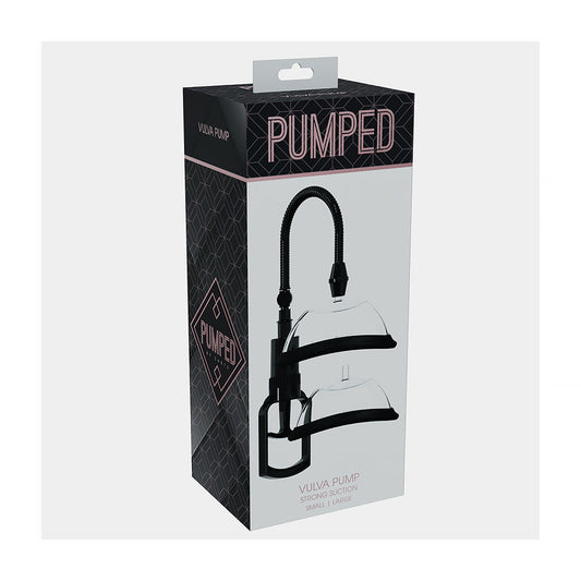 PUMPED Manual Vulva Pump – Black – Includes 2 Cups