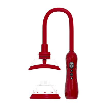 PUMPED Automatic Rechargeable Vulva & Breast Pump with Tongue Stimulator – Red