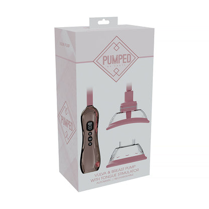 PUMPED Automatic Rechargeable Vulva & Breast Pump with Tongue Stimulator – Rose Gold