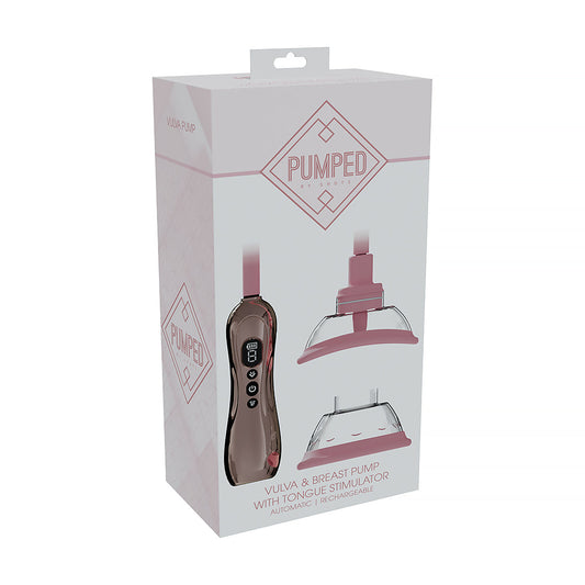 PUMPED Automatic Rechargeable Vulva & Breast Pump with Tongue Stimulator – Rose Gold