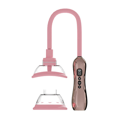 PUMPED Automatic Rechargeable Vulva & Breast Pump with Tongue Stimulator – Rose Gold