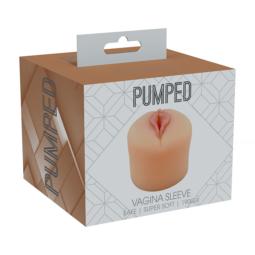 PUMPED Vagina Pump Sleeve - Beige - Soft TPE Design for Comfort