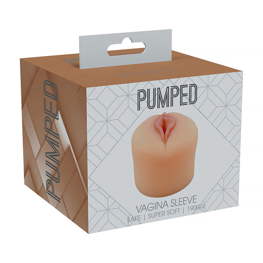 PUMPED Vagina Pump Sleeve - Beige - Soft TPE Design for Comfort