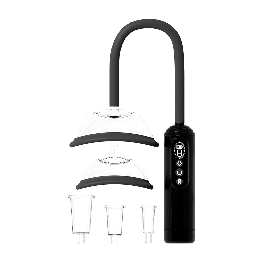 Shots PUMPED Automatic Rechargeable Vulva, Breast & Nipple Pump – Black